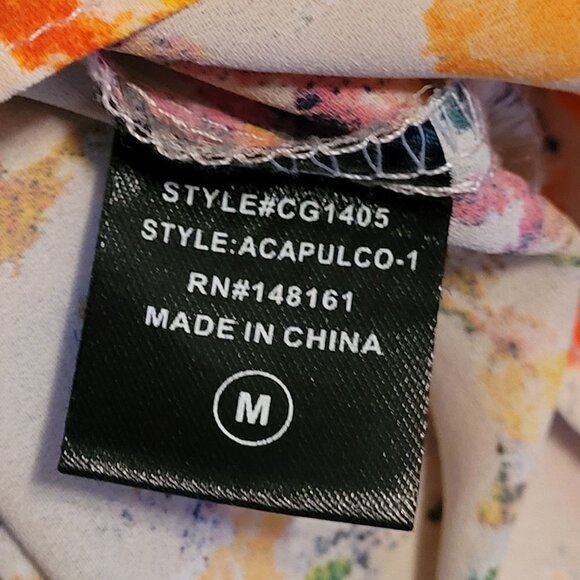 Izzy and Lola size Medium off shoulder boho water color splatter wide sleeve - Picture 10 of 10